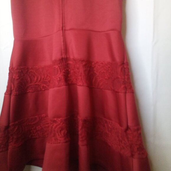 Three Pink Hearts Trixxi Dress Women XL Sleeveless Lace Detail Party Holiday Red - Picture 16 of 16